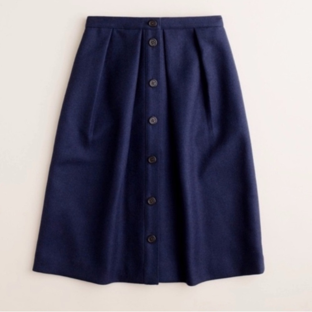 J. Crew button front wool skirt size 6